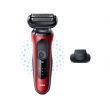 Braun 61-R1200S Wet&Dry Borotva Piros-fekete (10AS470141)