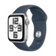 Apple Watch SE2 v2 (2023) GPS 40mm (MRE23QH/A) EZÜST ALUMÍNIUMTOK, VIHARKÉK SPORTSZÍJ - M/L