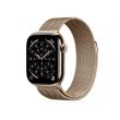 Apple Watch Series 11 GPS + Cellular 42mm-es aranyszínű titántok, aranyszínű milánói szíj