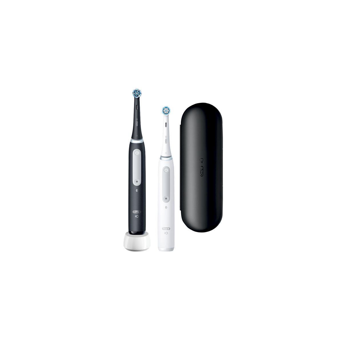 Oral-B iO Series 4 elektromos fogkefe Duo Pack, Matt Black -Quite White  (10PO010376) Szépségápolás & egészségmegőrzés