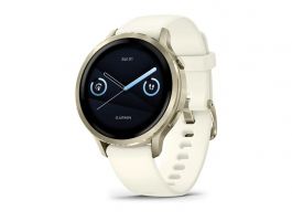 Garmin Venu 4 - 41 mm, Lunar Gold, Ivory silicone band (010-03013-00)