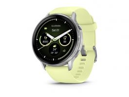 Garmin Venu 4 - 45 mm, Silver, Yellow silicone band (010-03014-02)