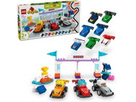 LEGO DUPLO Városi kalandok F1 versenyautók és pilóták, építőjáték a családi szórakozáshoz (10445)