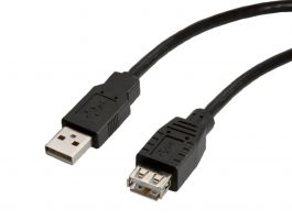 Roline USB A-A Hosszabbító kábel (11.02.8947BR) Fekete