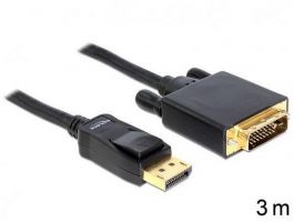 DELOCK Displayport 1.2 male to DVI 24+1 male videó kábel, 3m (82592)