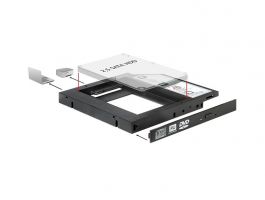 DELOCK Átalakító Slim SATA 5.25 illesztő-keret 1x2.5 SATA HDD-hez