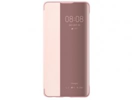 Huawei P30 gyári Smart View flip tok (51992862) rózsaszín