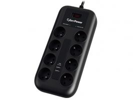 CyberPower P0820SUF0-DE 8 Aljzatos Túlfeszültség védő és USB töltő 2 c 2.4A