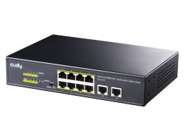 Cudy 8-Portos 10/100M PoE+ Switch 2db Uplink Porttal (FS1010P)