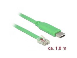 DELOCK USB 2.0 Type-A male to 1x Soros RS-232 RJ45 male kábel, 1.8m (62960)