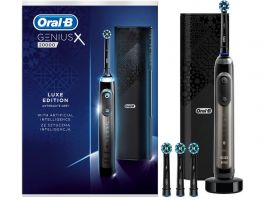 Oral-B Genius X Anthracit szürke  elektromos fogkefe CrossAction fejjel - Luxe edition (10PO010248)