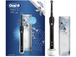 Oral-B PRO 750 elektromos fogkefe CrossAction fejjel, fekete + exkluzív útitok (10PO010286)