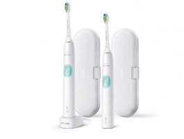 Philips Sonicare ProtectiveClean Series 4300 HX6807/35 szónikus elektromos fogkefe dupla szett, fehér