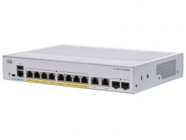 Cisco CBS350-8P-E-2G-EU 8 Portos Rackbe Szerelhető Gigabit Ethernet Switch