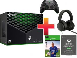 Xbox Series X 1TB Konzol + Stereo Headset + Kontroller 20th Anniversary Edition + Game Pass Ultimate 3 hónap + FIFA 22