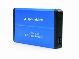 Gembird külső USB 3.0 2.5 SATA HDD/SSD ház, alumínium (EE2-U3S-2-B) kék
