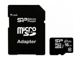 Silicon Power Elite microSDHC 16GB C10/UHS-I memóriakártya (SP016GBSTHBU1V10-SP) + adapter