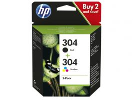 HP 304 2 darabos eredeti tintapatron (3JB05AE) fekete/háromszínű