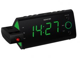 Sencor SRC 330 GN rádiós ébresztőóra (35039419) fekete-zöld