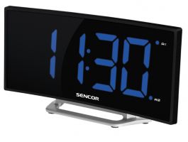 Sencor SDC 120 hajlított dgitális ébresztő óra (35044979) fekete-ezüst