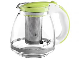 Lamart LT7028 Verre üveg teáskanna, 1,5 liter (42002260) zöld
