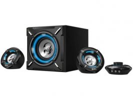 GENIUS 2.1 Hangszóró, Jack, Fadobozos, 26W RMS (SW-G2.1 1000)