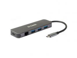 D-LINK USB-C HUB/dokkoló - 3xUSB + 1xUSB-C +1xLAN (DUB-2334)