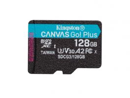 Kingston Canvas Go! Plus microSD Memóriakártya, 128GB, Adapter nélkül (SDCG3/128GBSP)