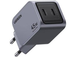 UGREEN Nexode Pro fali töltő, 45W, 2x USB-C (szürke) (35008)