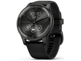 Garmin Vívomove Trend (010-02665-00) fekete, fekete szilikon szíjjal