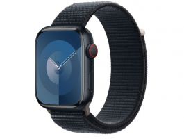 Apple Watch Series 9 GPS, 45mm (MR9C3QH/A) éjfekete alumíniumtok, éjfekete sportpánt