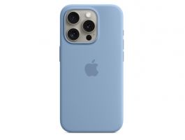 Apple MagSafe-rögzítésű iPhone 15 Pro-szilikontok (MT1L3ZM/A) télkék