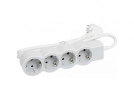 LEGRAND Elosztósor Standard 4x2P+F, 1,5 m vezetékkel, fehér-szürke