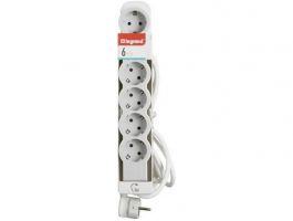 LEGRAND Elosztósor Standard 6x2P+F, 3 m vezetékkel, fehér-szürke (694565)