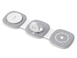 Boost Összehajtható 3 az 1-ben Vezeték nélküli töltőállomás (YM-T1 GREY) szürke