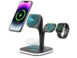 Boost 5 az 1-ben Vezeték nélküli MagSafe töltőállomás (YM-UD22 black) fekete