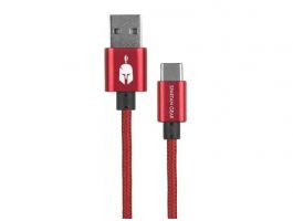 Spartan Gear Double Sided USB Type-C kábel, 2m (2808140) Piros