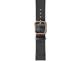 Withings Leather Wristband 18mm w Rose Gold buckle for Scanwatch 38mm, Steel HR 36mm, Withings Move, Move ECG, Steel - B (3700546704345)