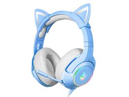 Onikuma K9 RGB Gaming fejhallgató - kék - cicafüles