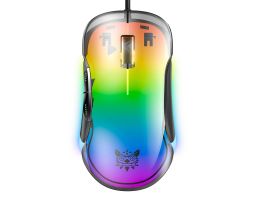 Onikuma CW925 RGB átlátszó Gamer egér - színes