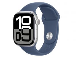 Apple Watch Series 10 GPS (MWWA3QH/A) - 42mm Silver Alu Case with Denim Sport Band - S/M
