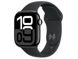 Apple Watch Series 10 GPS (MWWE3QH/A) - 42mm Jet Black Alu Case with Black Sport Band - S/M