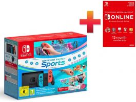 Nintendo Switch Konzol, Neon Red&Blue Joy-Con + Switch Sports + 12 hónap NSO (NSH085)