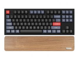 Keychron Q3 csuklótámasz, barna tömör fa