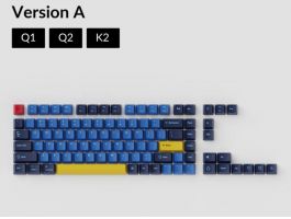 Keychron OEM Dye-Sub PBT Beach magyar billentyű készlet, kék