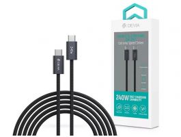DEVIA ST108721 Extreme Speed PD 240W Type-C/Type-C 2m-es fekete adat-és töltőkábel (ST108721)