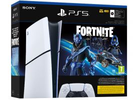 Sony Playstation 5 Slim Digital Edition konzol, 1TB - D-chassis Fortnite Bundle