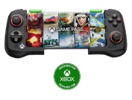 GameSir X4 Aileron Vezeték Nélküli Kontroller Telefontartóval, fekete-zöld