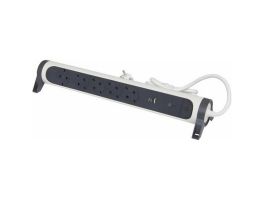 Legrand Elosztósor Premium 5x2P+F, Túlfeszültség-Védelemmel, USB-A + USB-C, 1,5 m (694510)