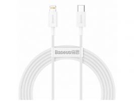BASEUS SUPERIOR adatkábel (Type-C - lightning, 20W, PD gyorstöltő, 200cm, törésgátló) FEHÉR